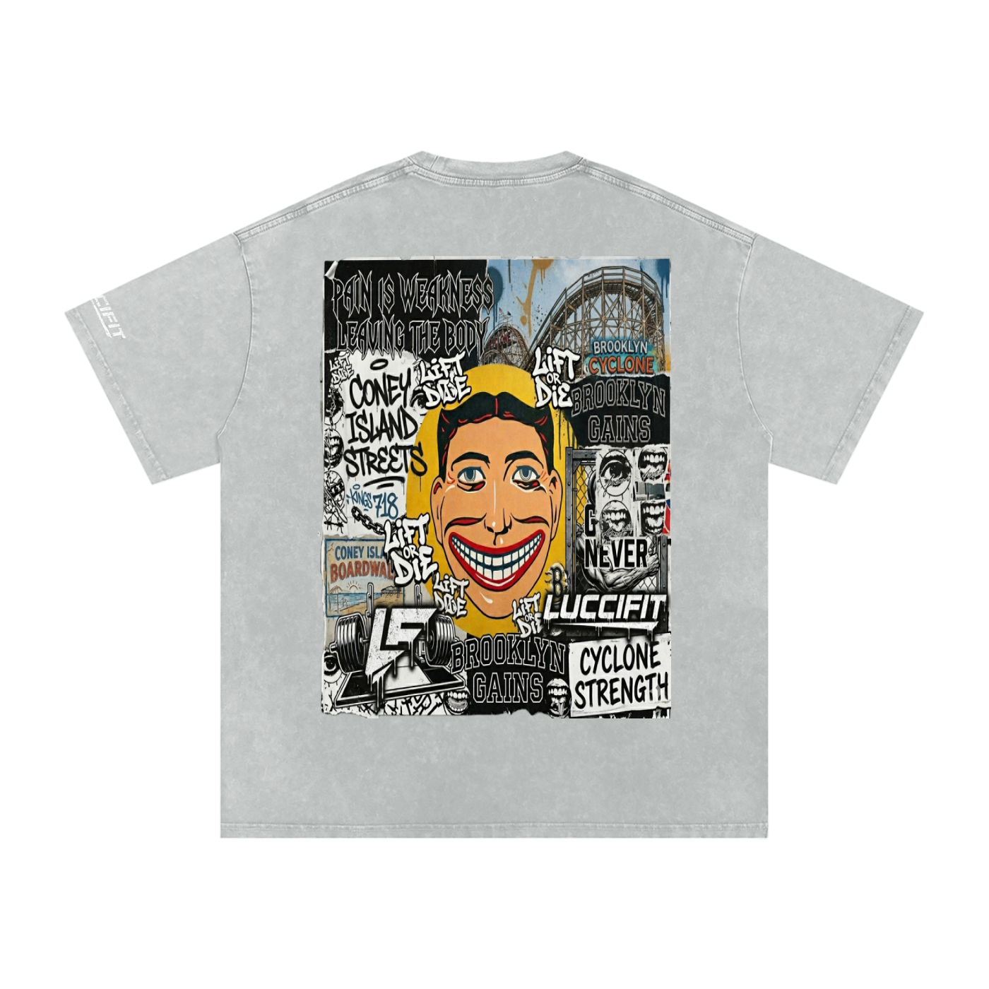 Brooklyn Graffiti Oversized Cotton T-Shirt