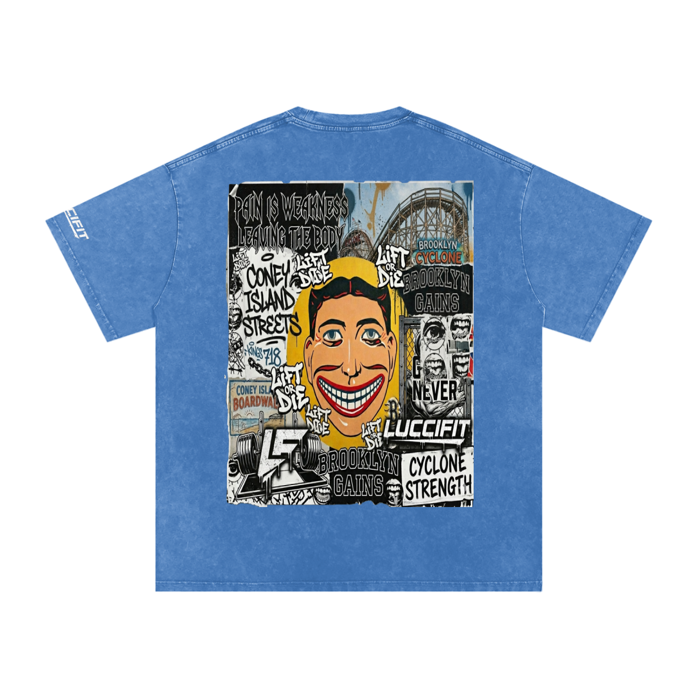 Brooklyn Graffiti Oversized Cotton T-Shirt