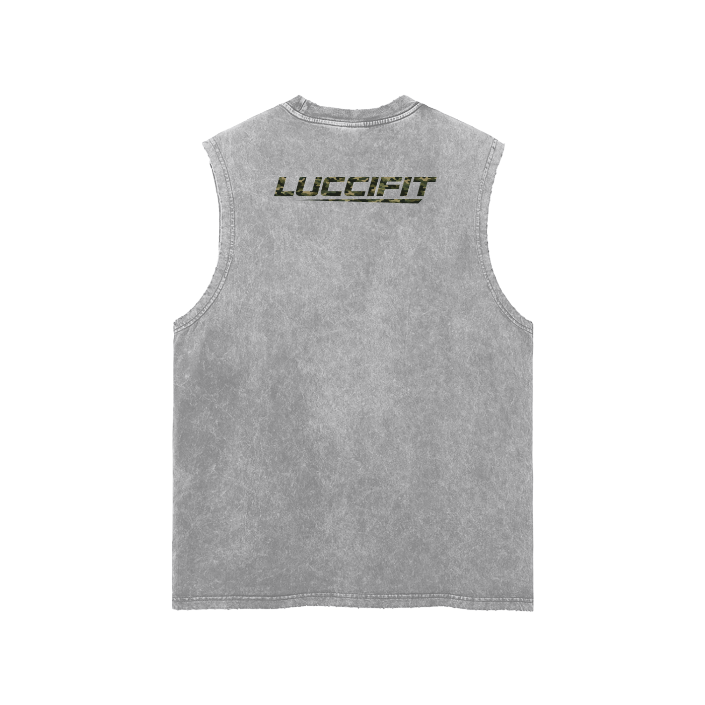 Snow Washed Frayed Hem Tank Top