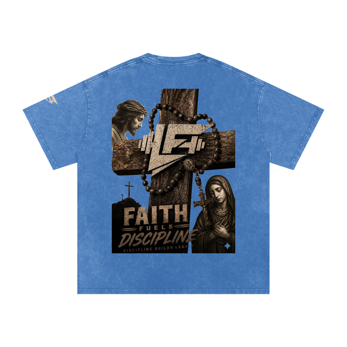 God Is The Way Snow Washed Oversized Cotton T-Shirt