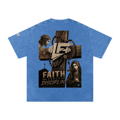 God Is The Way Snow Washed Oversized Cotton T-Shirt