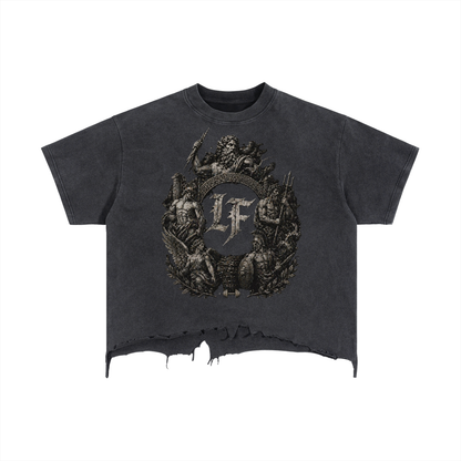 Greek Gods Distressed Hem T-Shirt