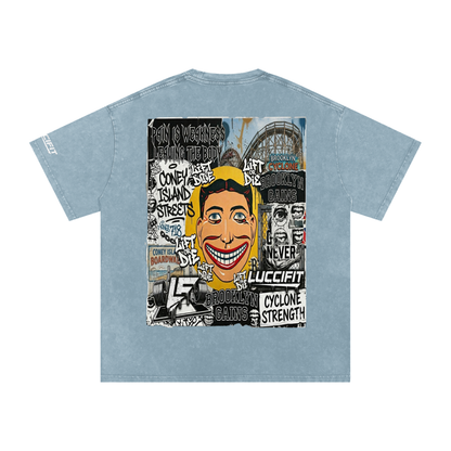 Brooklyn Graffiti Oversized Cotton T-Shirt