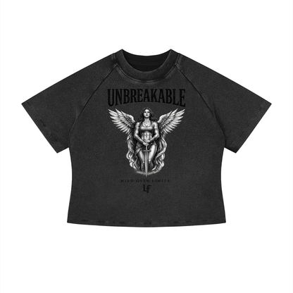 Unbreakable Angel Wings – Women’s Strength Back Print Tee