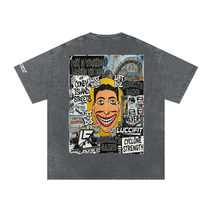 Brooklyn Graffiti Oversized Cotton T-Shirt