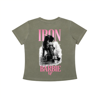 Iron Barbie LF Women’s Gym Shirt – Pretty. Focused. Disciplined. Dangerous.
