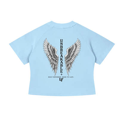 Unbreakable Angel Wings – Women’s Strength Back Print Tee