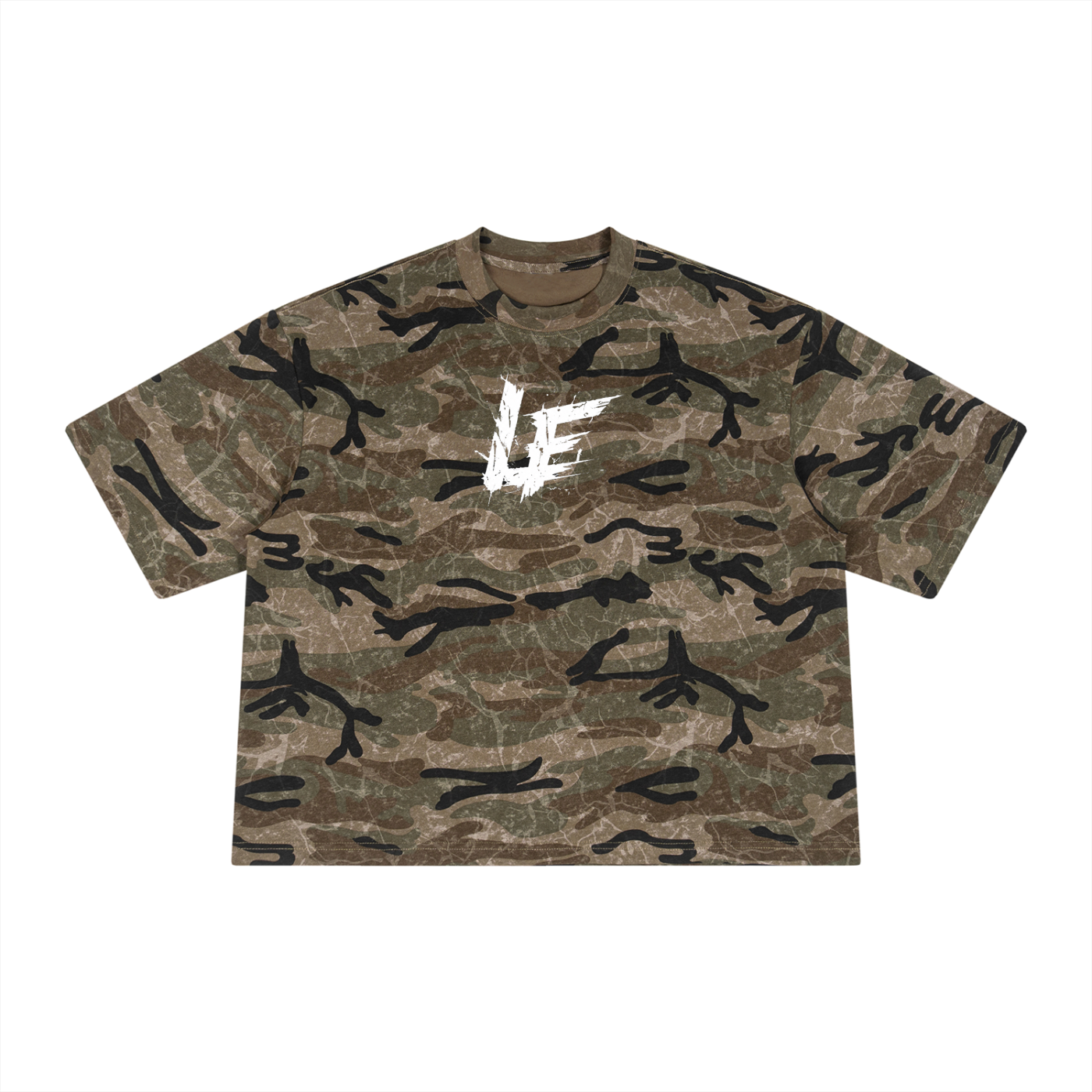Married To The Iron Unisex Boxy Camo Print T-Shirt