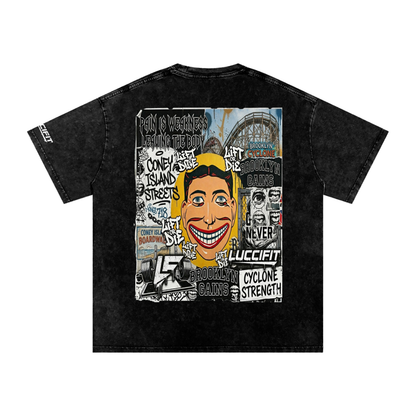 Brooklyn Graffiti Oversized Cotton T-Shirt