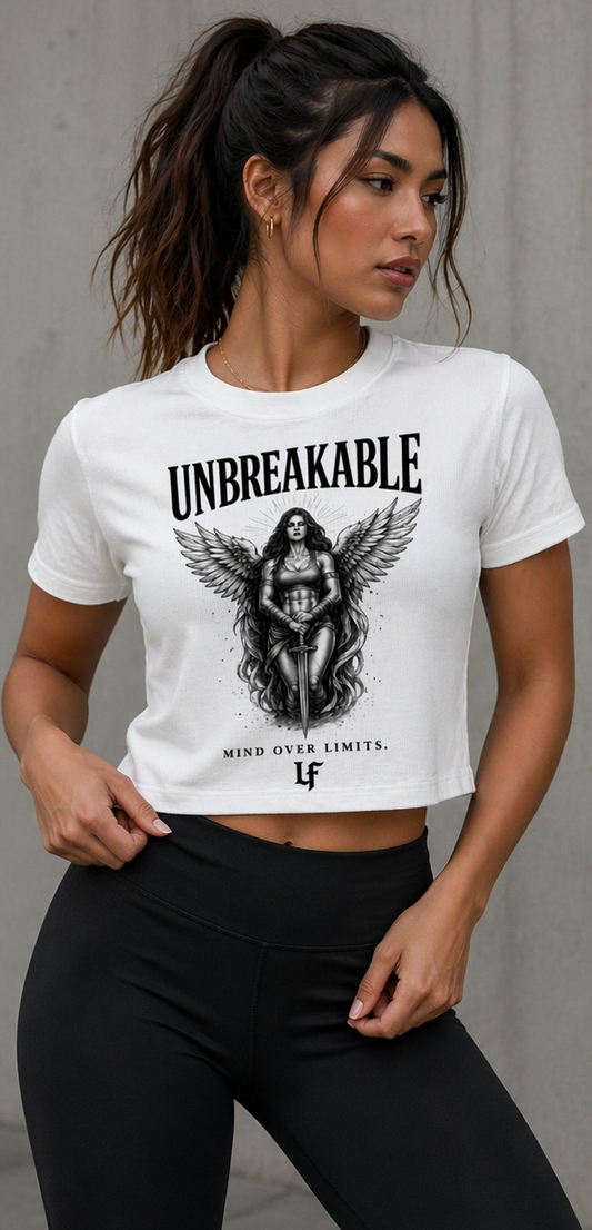 Unbreakable Angel Wings – Women’s Strength Back Print Tee
