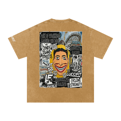 Brooklyn Graffiti Oversized Cotton T-Shirt
