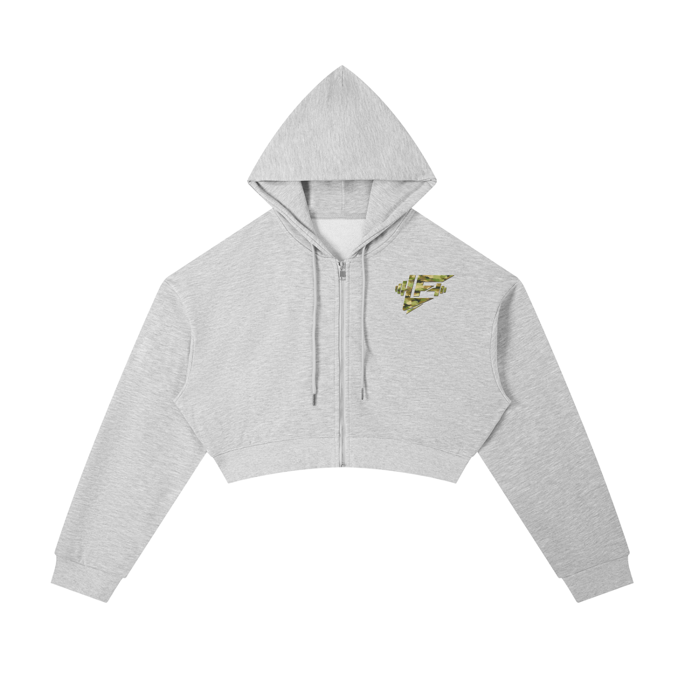 Essential Cropped Zip-Up Hoodie