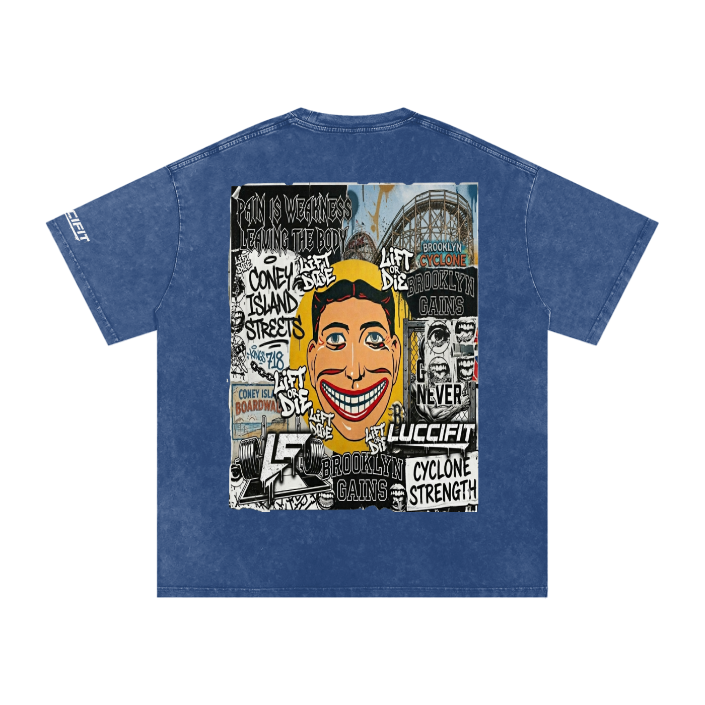 Brooklyn Graffiti Oversized Cotton T-Shirt