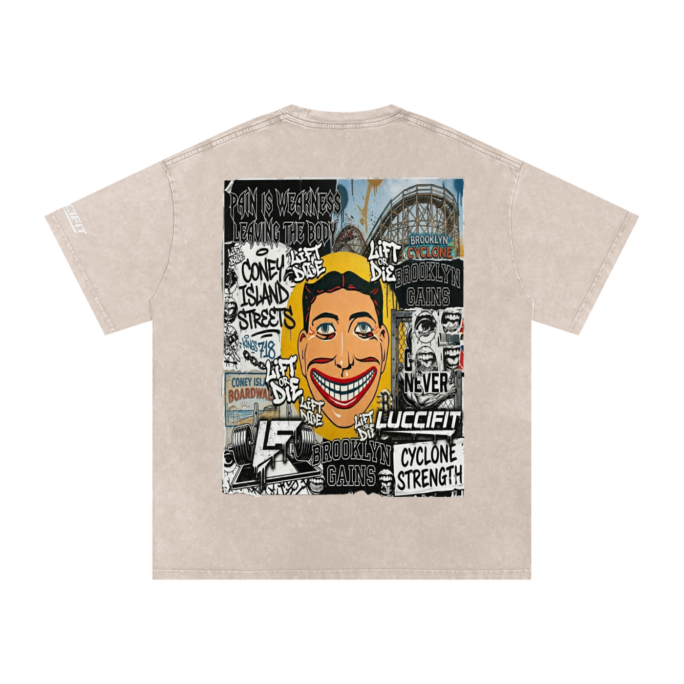 Brooklyn Graffiti Oversized Cotton T-Shirt
