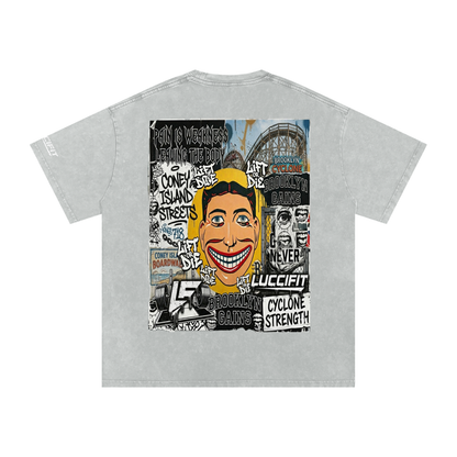 Brooklyn Graffiti Oversized Cotton T-Shirt