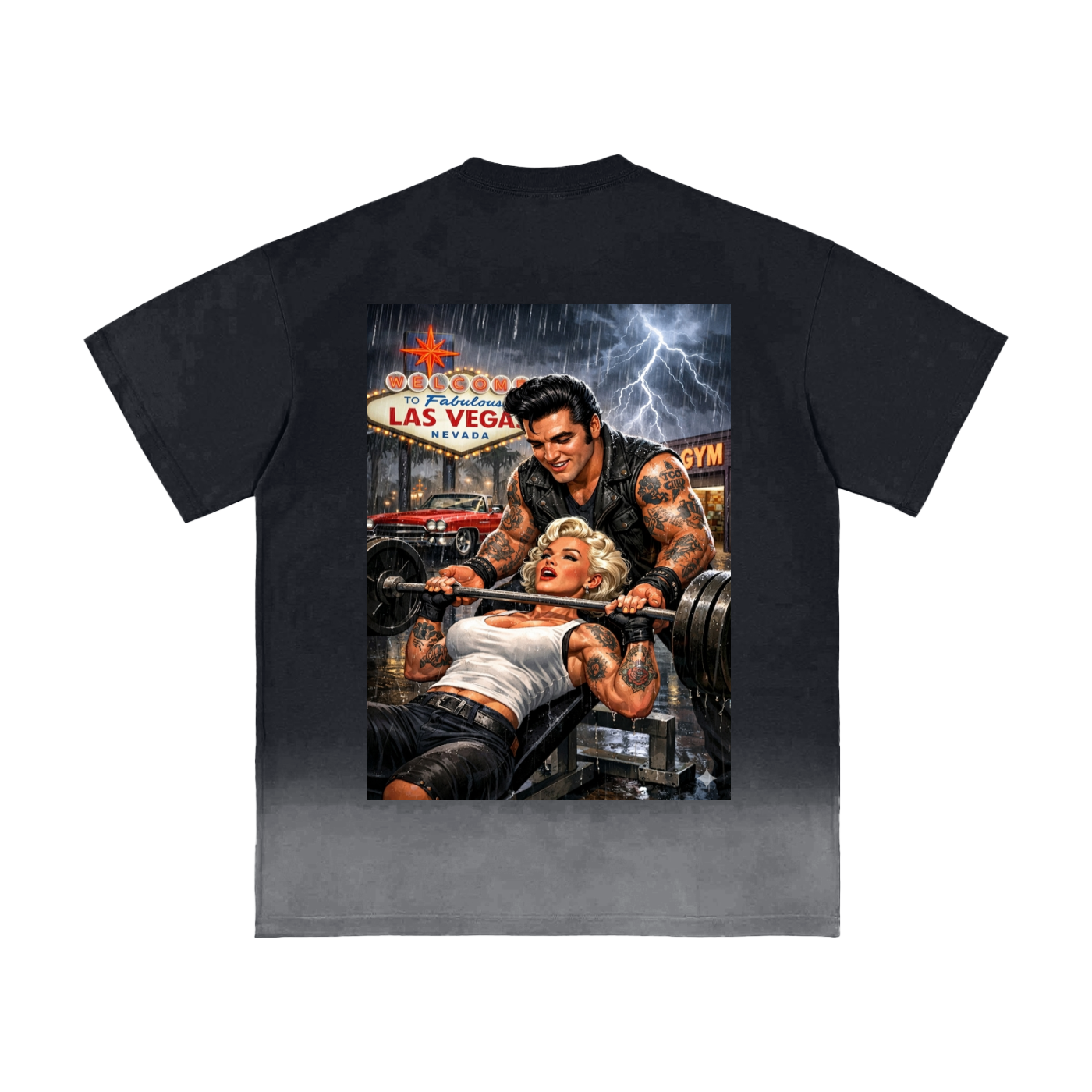Vegas Iron Sunfade Vintage Washed T-Shirt