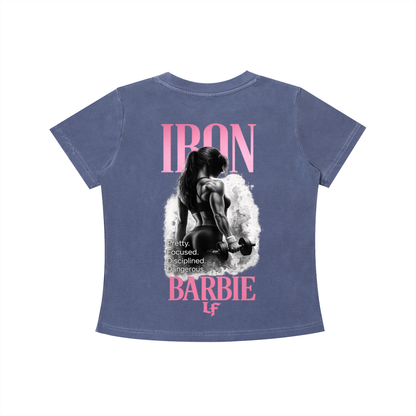 Iron Barbie LF Women’s Gym Shirt – Pretty. Focused. Disciplined. Dangerous.