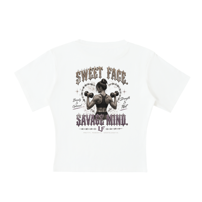 Sweet Face. Savage Mind. Short Sleeve Top