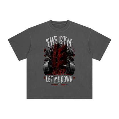 Gym Never Let Me Down Enzyme Washed T-Shirt