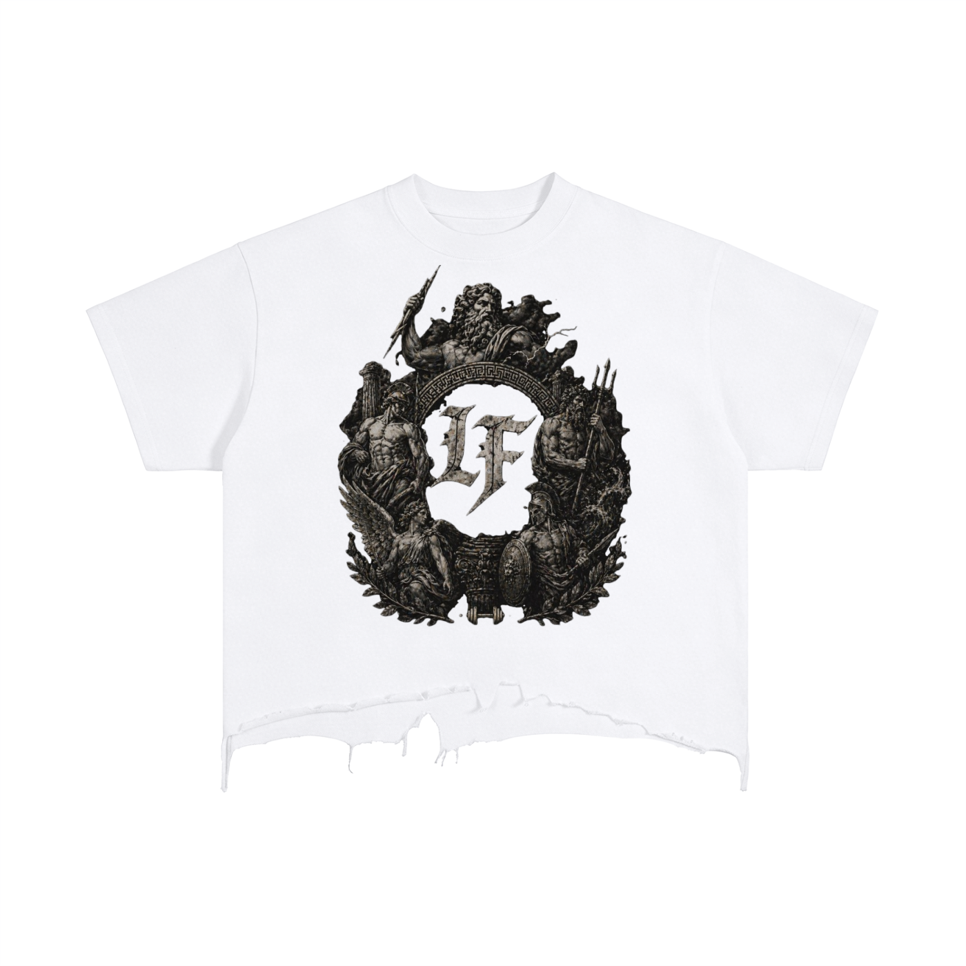 Greek Gods Distressed Hem T-Shirt