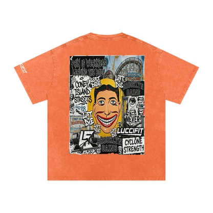 Brooklyn Graffiti Oversized Cotton T-Shirt