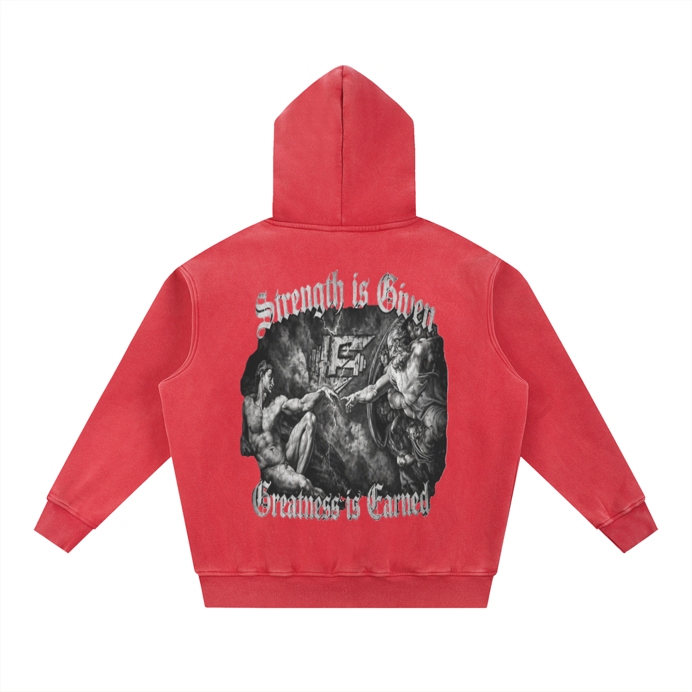God vs Man Snow Wash Fleece Oversize Hoodie