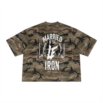 Married To The Iron Unisex Boxy Camo Print T-Shirt
