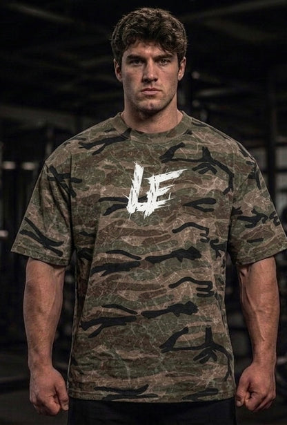Married To The Iron Unisex Boxy Camo Print T-Shirt