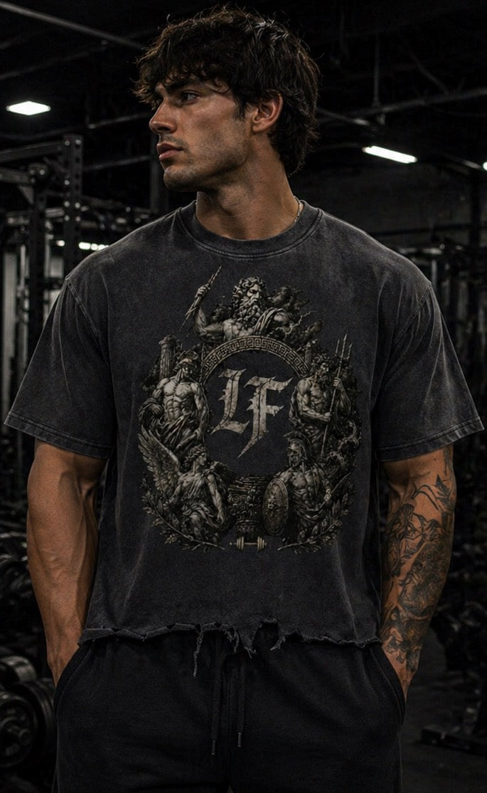 Greek Gods Distressed Hem T-Shirt