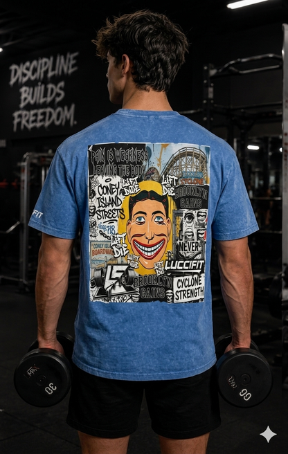 Brooklyn Graffiti Oversized Cotton T-Shirt