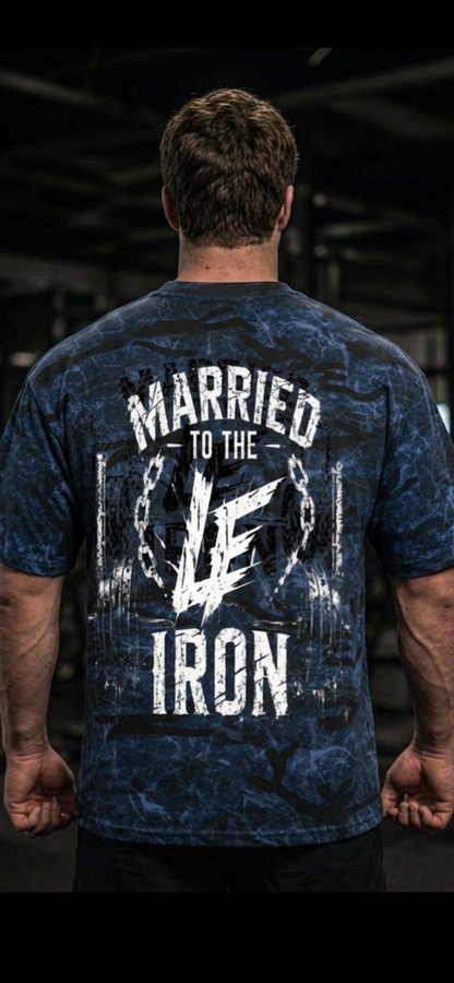 Married To The Iron Unisex Boxy Camo Print T-Shirt