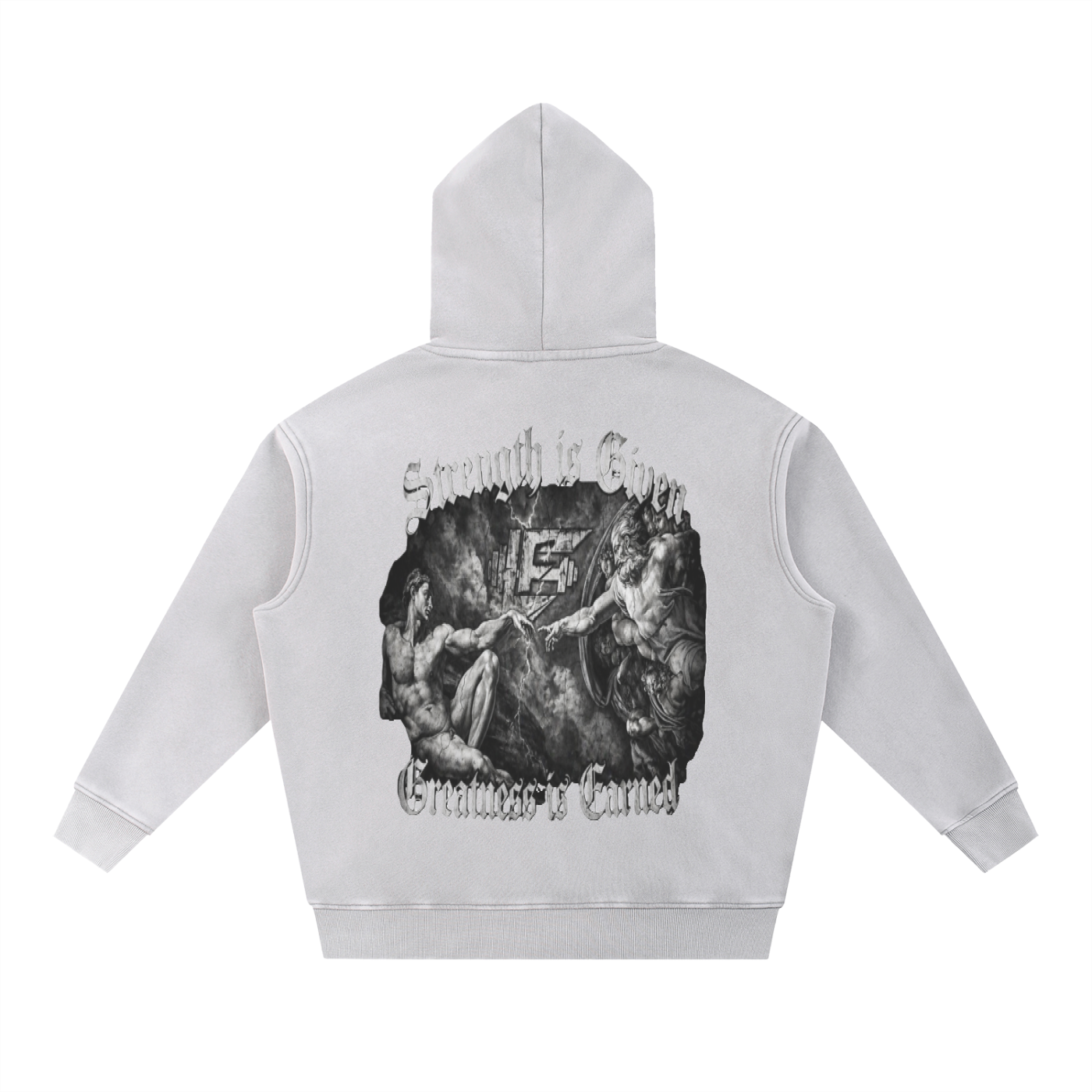 God vs Man Snow Wash Fleece Oversize Hoodie