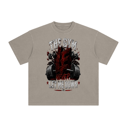 Gym Never Let Me Down Enzyme Washed T-Shirt