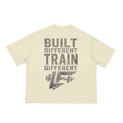 Built Different Train Different Acid Wash Gym Tee