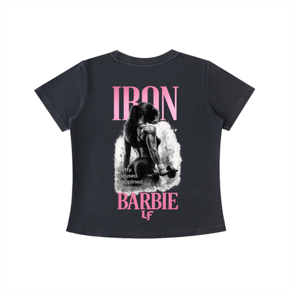 Iron Barbie LF Women’s Gym Shirt – Pretty. Focused. Disciplined. Dangerous.