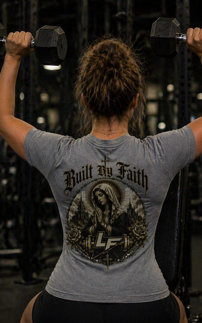 Built By Faith Gold Cross T-shirt