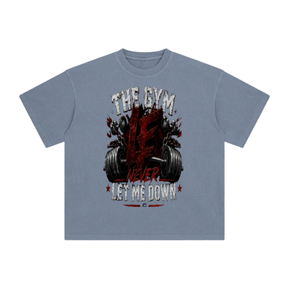 Gym Never Let Me Down Enzyme Washed T-Shirt