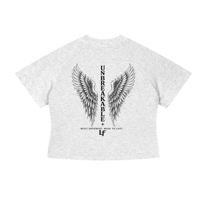 Unbreakable Angel Wings – Women’s Strength Back Print Tee