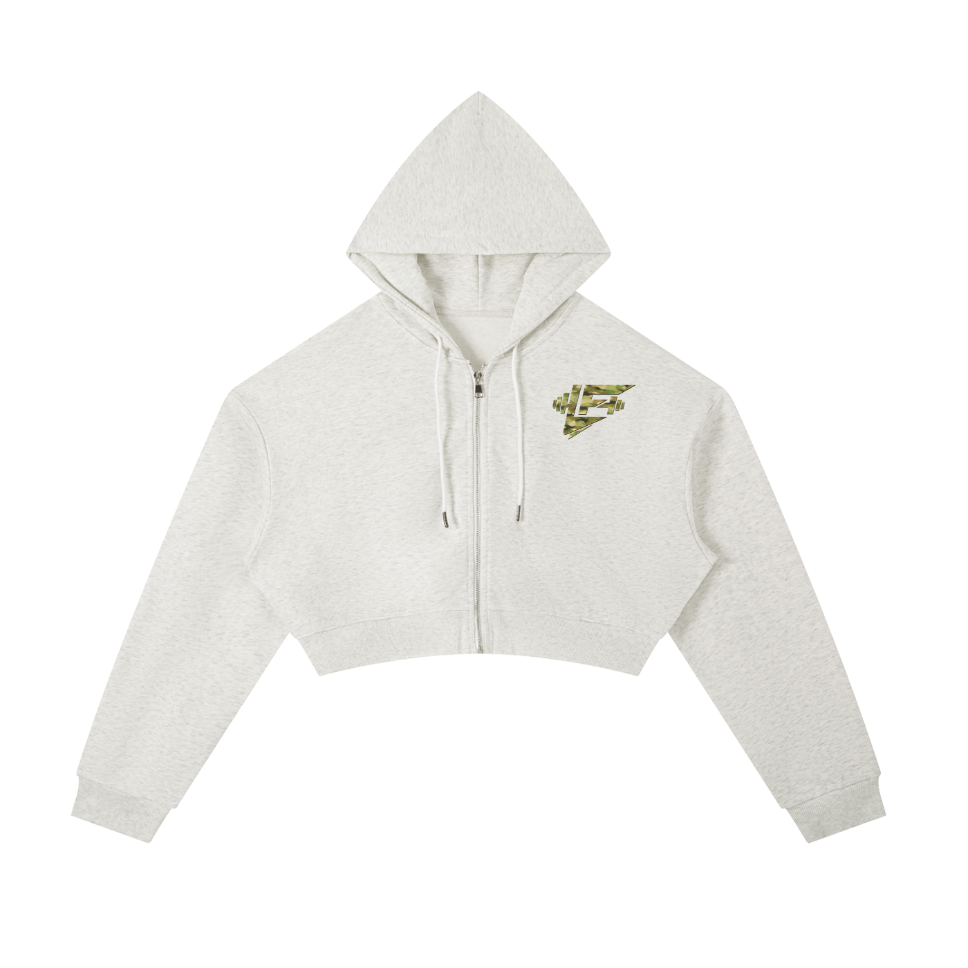 Essential Cropped Zip-Up Hoodie