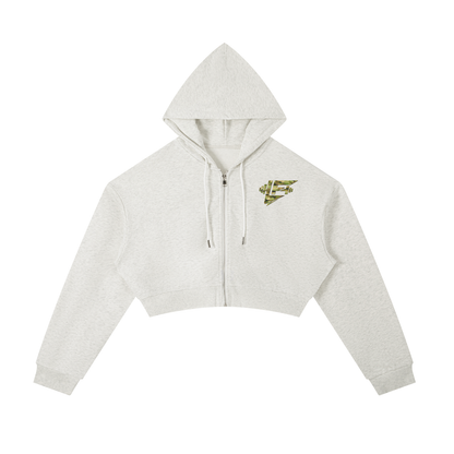 Essential Cropped Zip-Up Hoodie