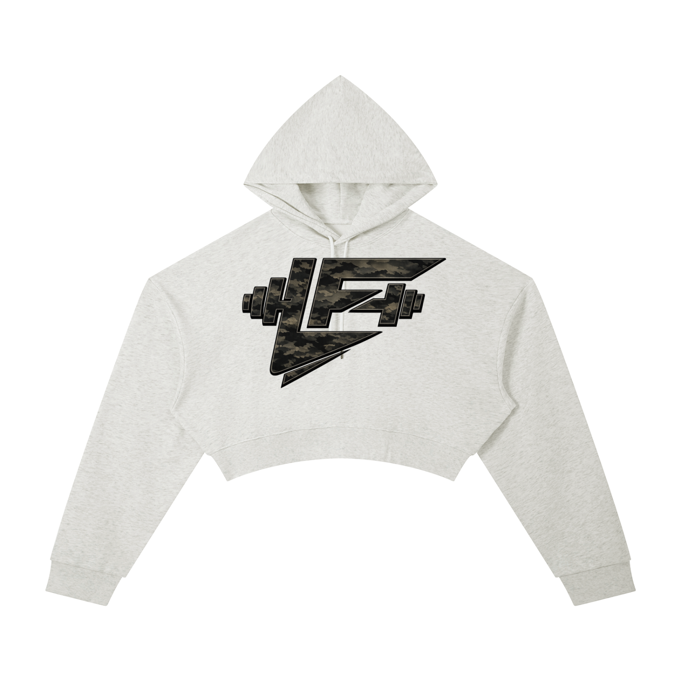 Essential LF Camo Cropped Hoodie