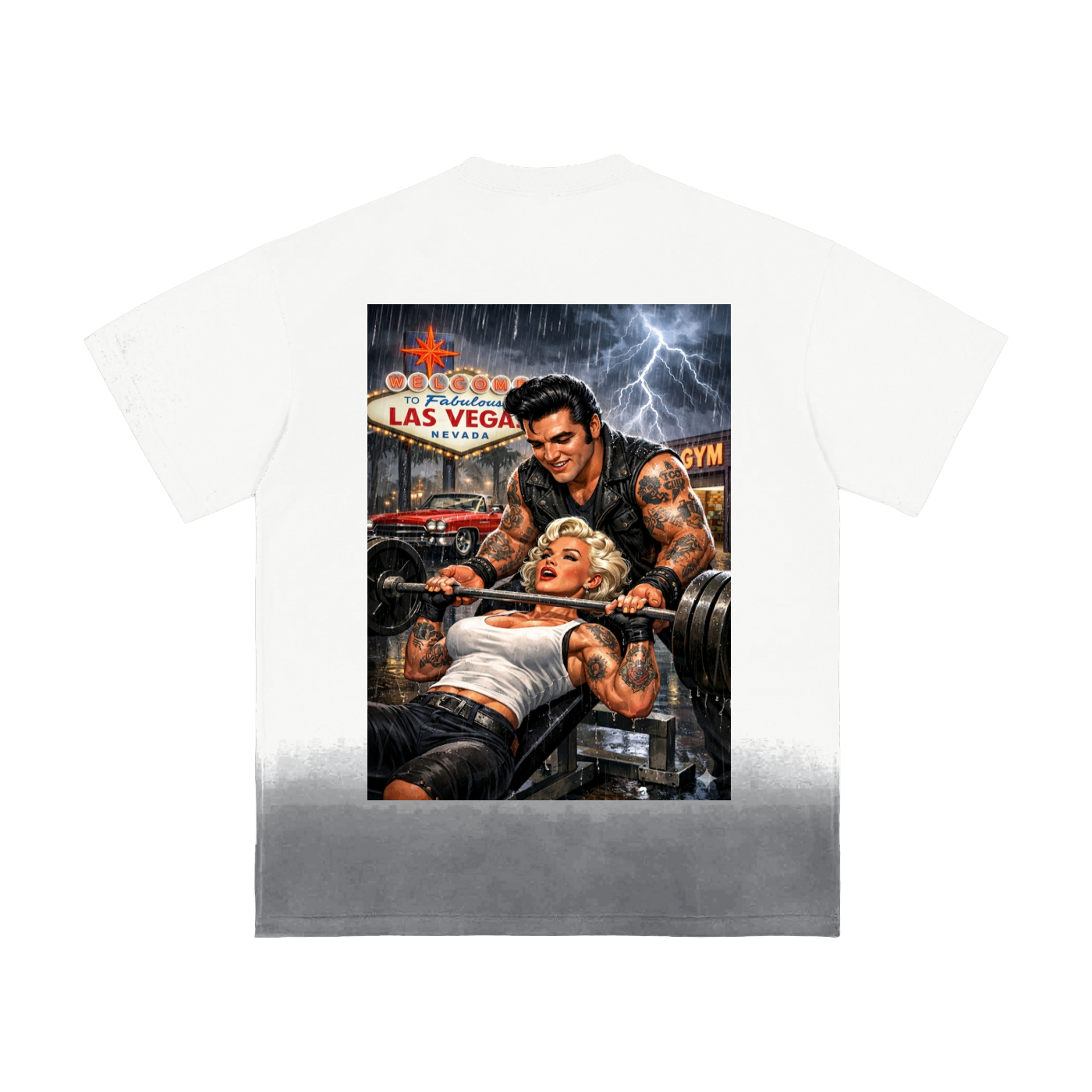 Vegas Iron Sunfade Vintage Washed T-Shirt