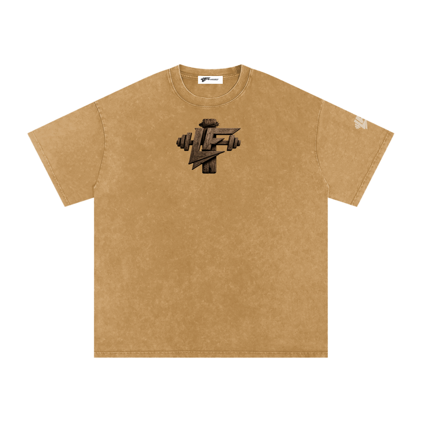 God Is The Way Snow Washed Oversized Cotton T-Shirt