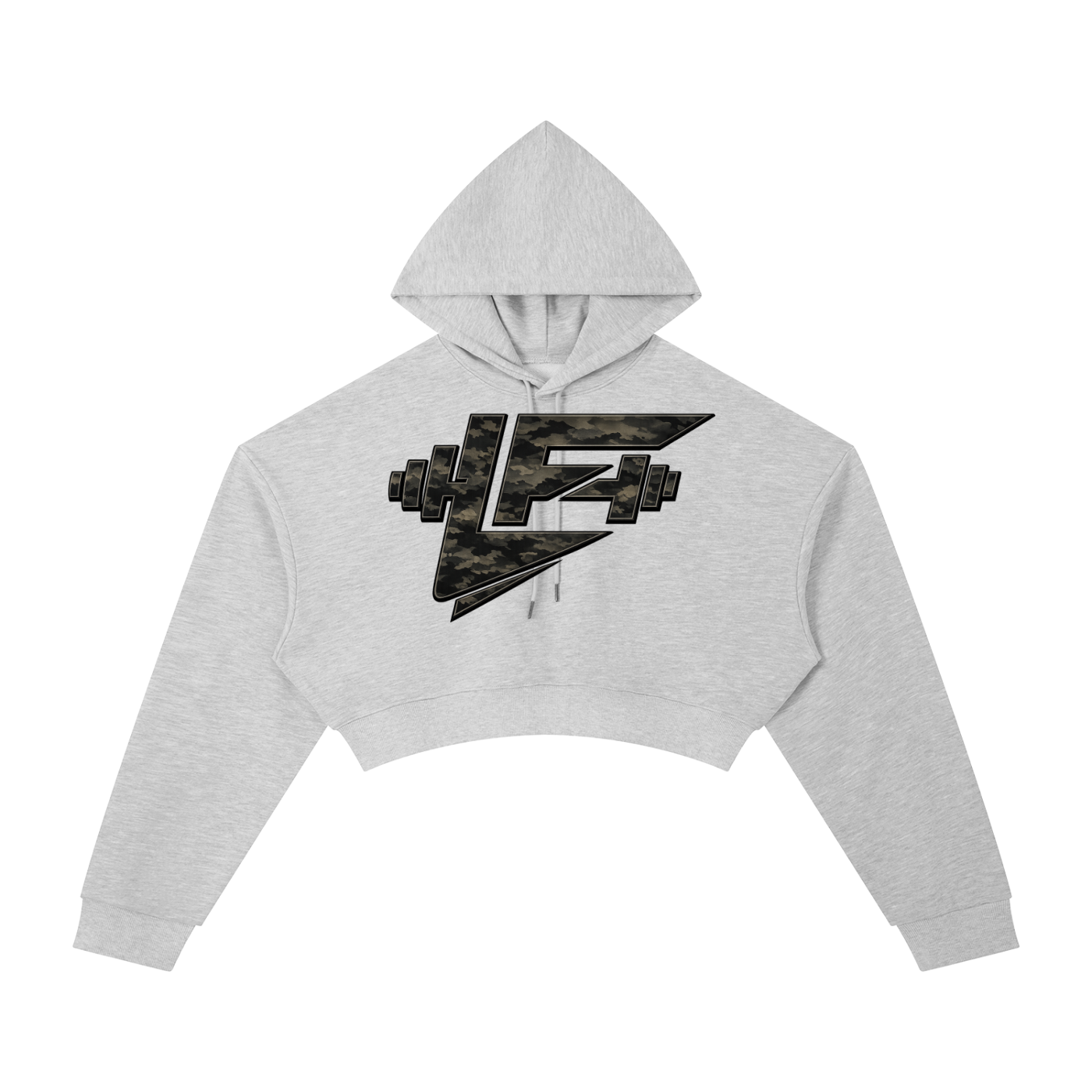 Essential LF Camo Cropped Hoodie