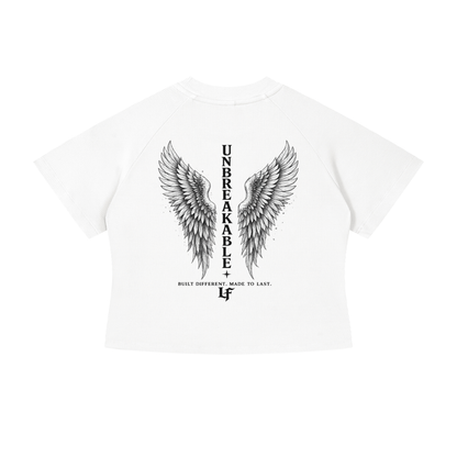 Unbreakable Angel Wings – Women’s Strength Back Print Tee