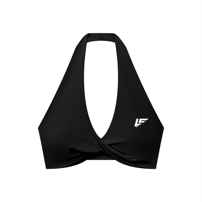 LF Women's Pleated Halter Sports Bra